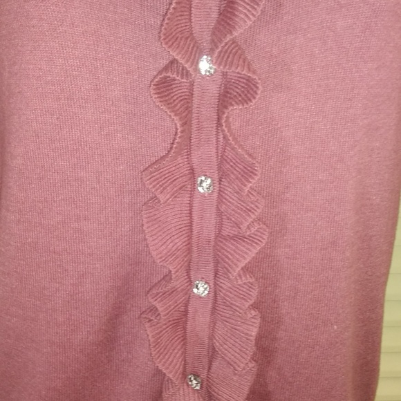 Ruffled 3/4 sleeve lightweight sweater - Picture 5 of 6